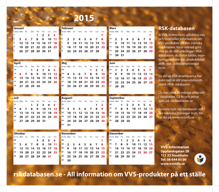 VVSINFO Musmattor med kalender 2015